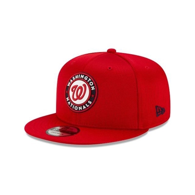 Red Washington Nationals Hat - New Era MLB Clubhouse Collection 9FIFTY Snapback Caps USA3185942